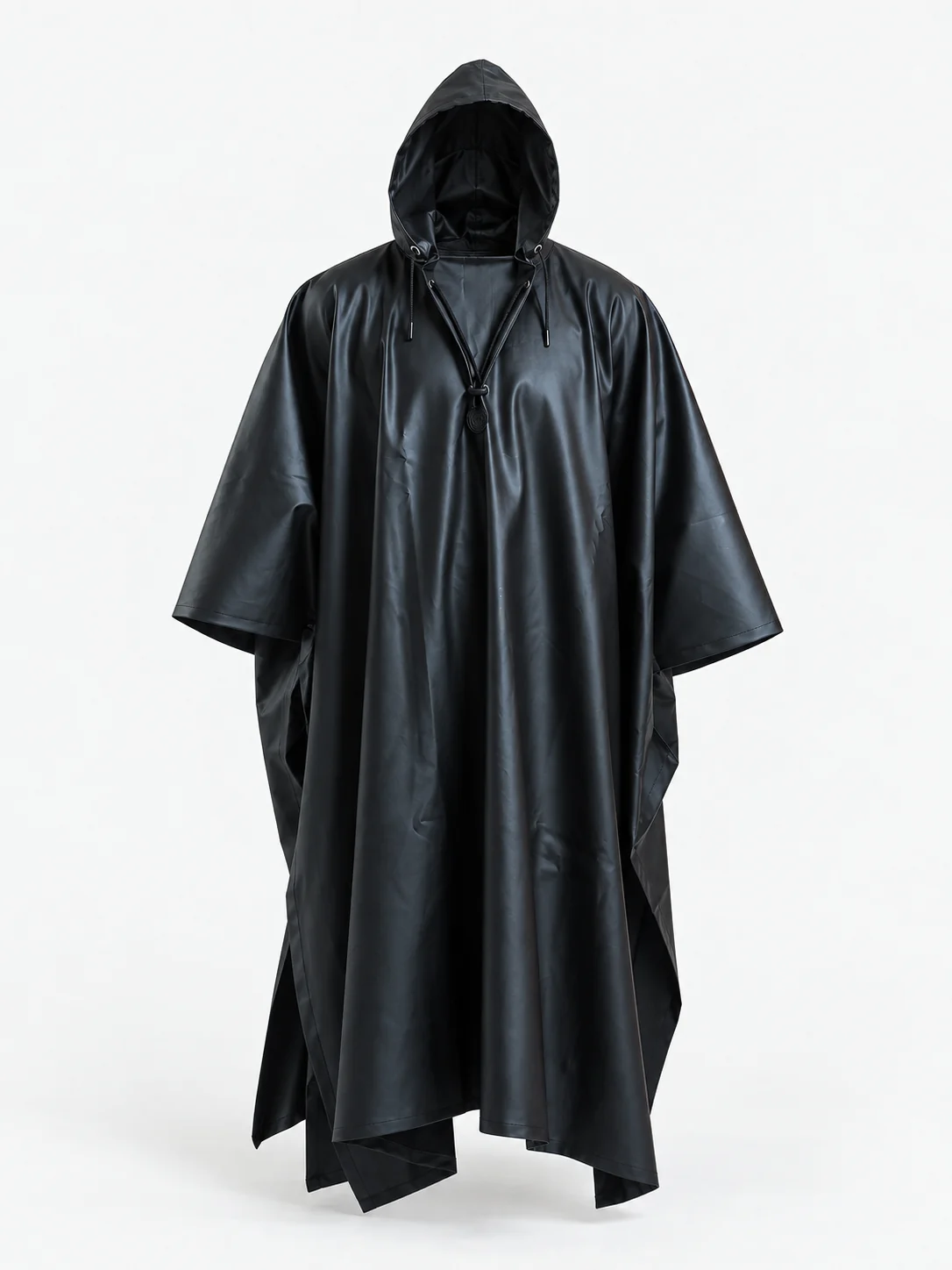 T-Rain Rain poncho, Black — Front view
